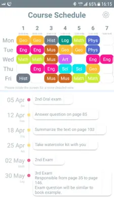 Course Schedule android App screenshot 5